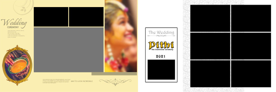 Free 12x36 PSD design for Haldi ceremony photographs