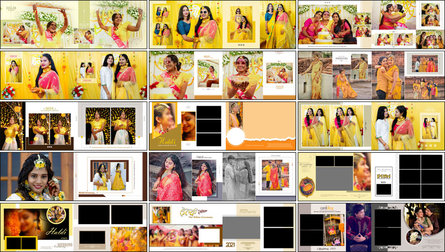 12x36 Haldi Album Design PSD Templates Free Download