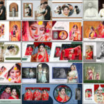 20 Bridal & Groom Portraits Wedding Album Design PSD Templates 12x36
