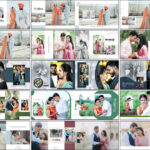 20 Wedding Couple Portraits 12x36 Album Design PSD Templates