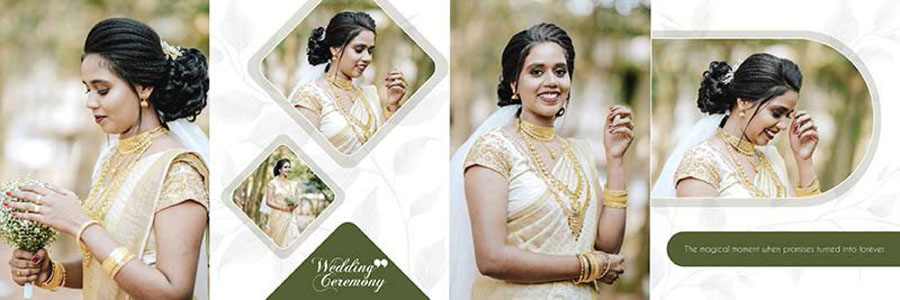 Groom portrait wedding album design PSD 12x36