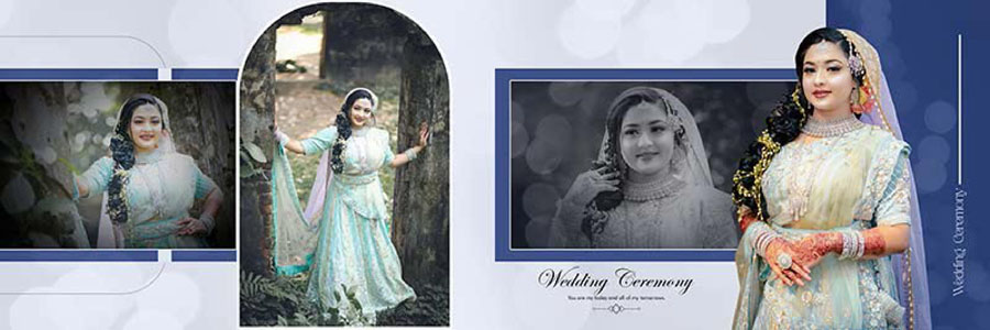 Traditional Indian wedding album PSD 12x36 layout
