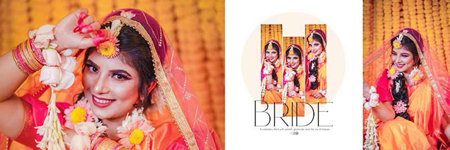 Indian bridal wedding album design PSD 12x36