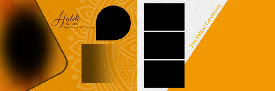 15 free Haldi album design PSD templates in 12x36 size