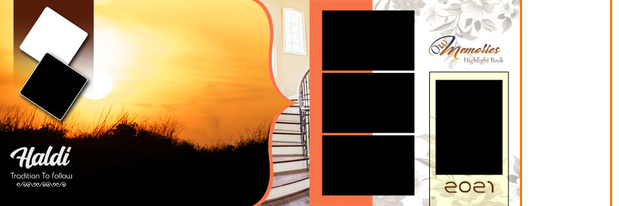 Free 12x36 Haldi ceremony album PSD design collection