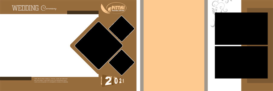 Traditional Indian Haldi album design template in Photoshop