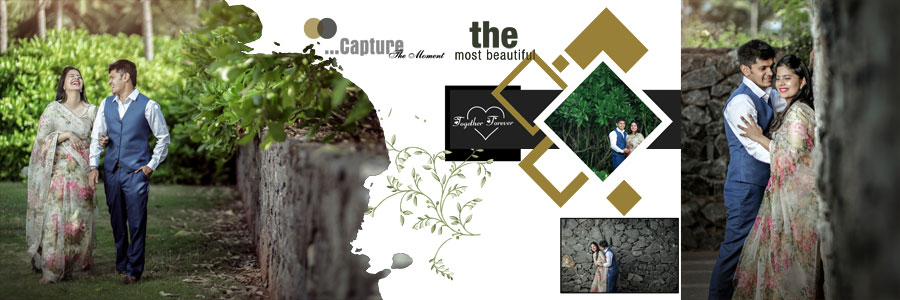 12x36 wedding photo album design for pre-wedding sessions