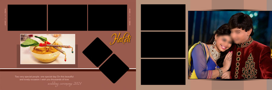 Haldi ceremony Photoshop PSD template with editable elements