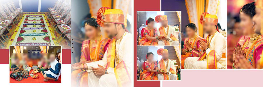 Traditional Indian marriage photo album page in 12x36 size, preview 11