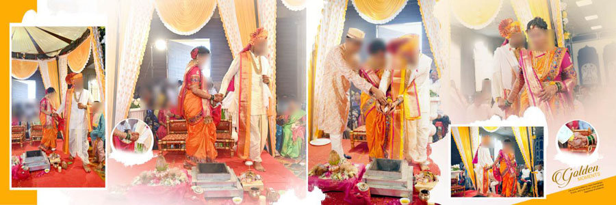 Wedding album inner page PSD template for Indian wedding photos, preview 12