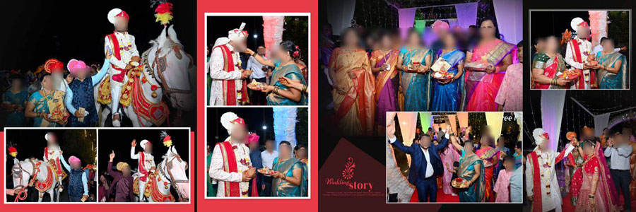 Indian marriage album inner design for Photoshop, preview 17