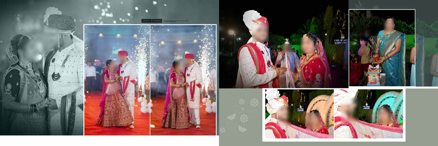 Indian wedding album sheet design in wide 12x36 format, preview 20