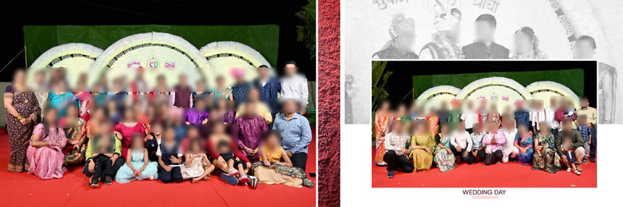 Indian wedding album inner sheet template with 12x36 proportions, preview 24