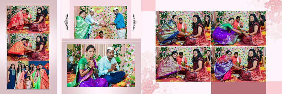 Traditional wedding album design PSD for Indian wedding photography, preview 03