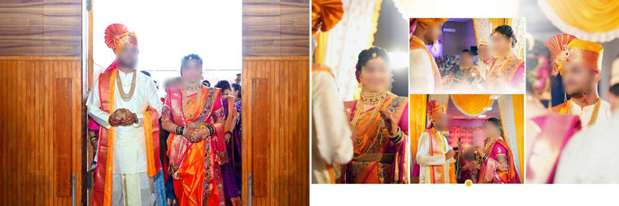Traditional wedding album PSD template for wedding photographs, preview 08