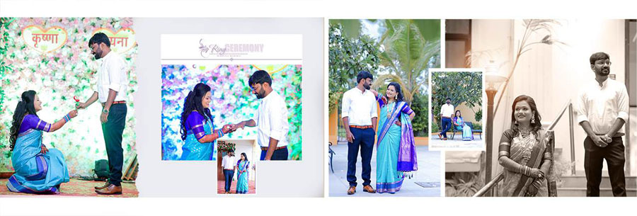 Traditional Marathi wedding album spread design 02, 12x36 PSD preview