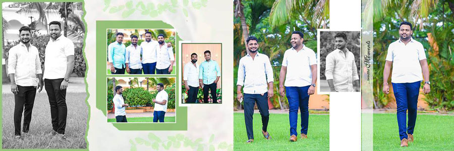 Traditional Marathi wedding album spread design 23, 12x36 PSD preview
