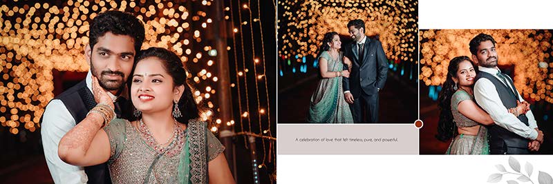 Wedding couple portrait album design template for Photoshop