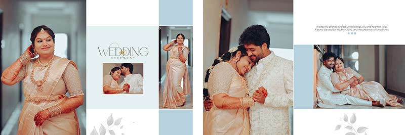 Wedding couple 12x36 album design PSD template preview