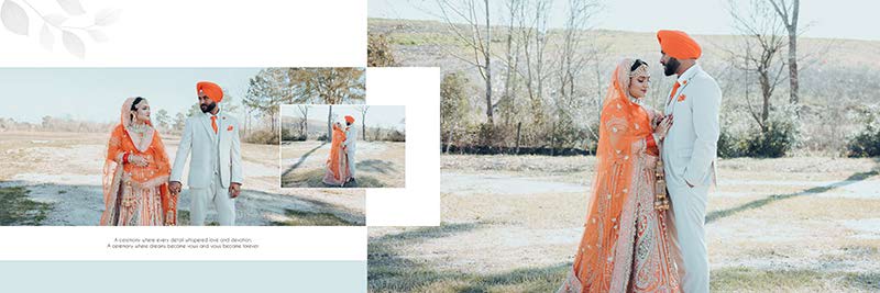 Pre-wedding couple album design PSD 12x36