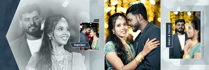 Couple photography wedding album design PSD 12x36