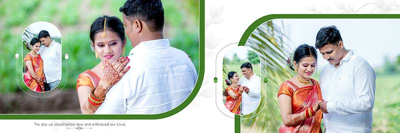 12x36 bride and groom wedding album design template